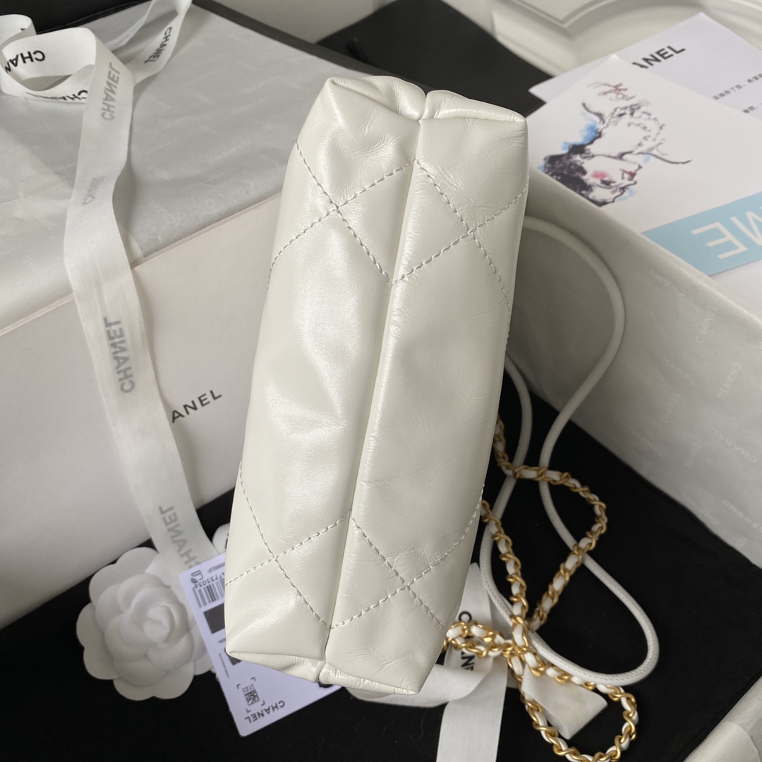 Calfskin 22 Mini Handbag Shoulder Bag AS3980 White